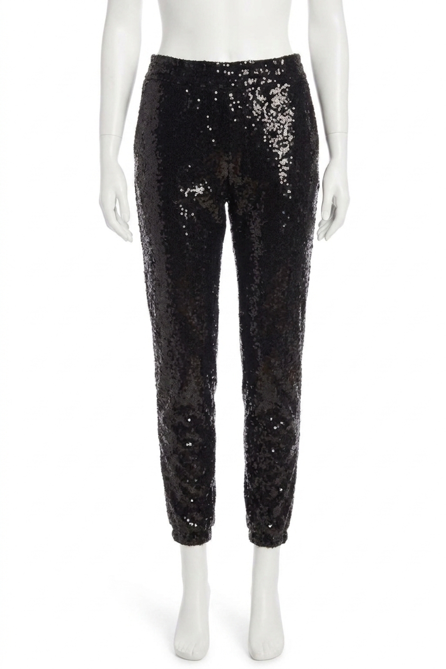 NEW COMMANDO sequin jogger in black